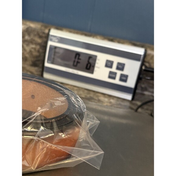 Men's Genuine 100% Leather Belt 1.5'' wide Brown Burnished Silver Buckle Size 44 - Picture 7 of 7